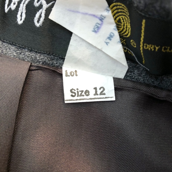 Toby 100% wool grey career/work skirt sz 12 - Picture 5 of 8